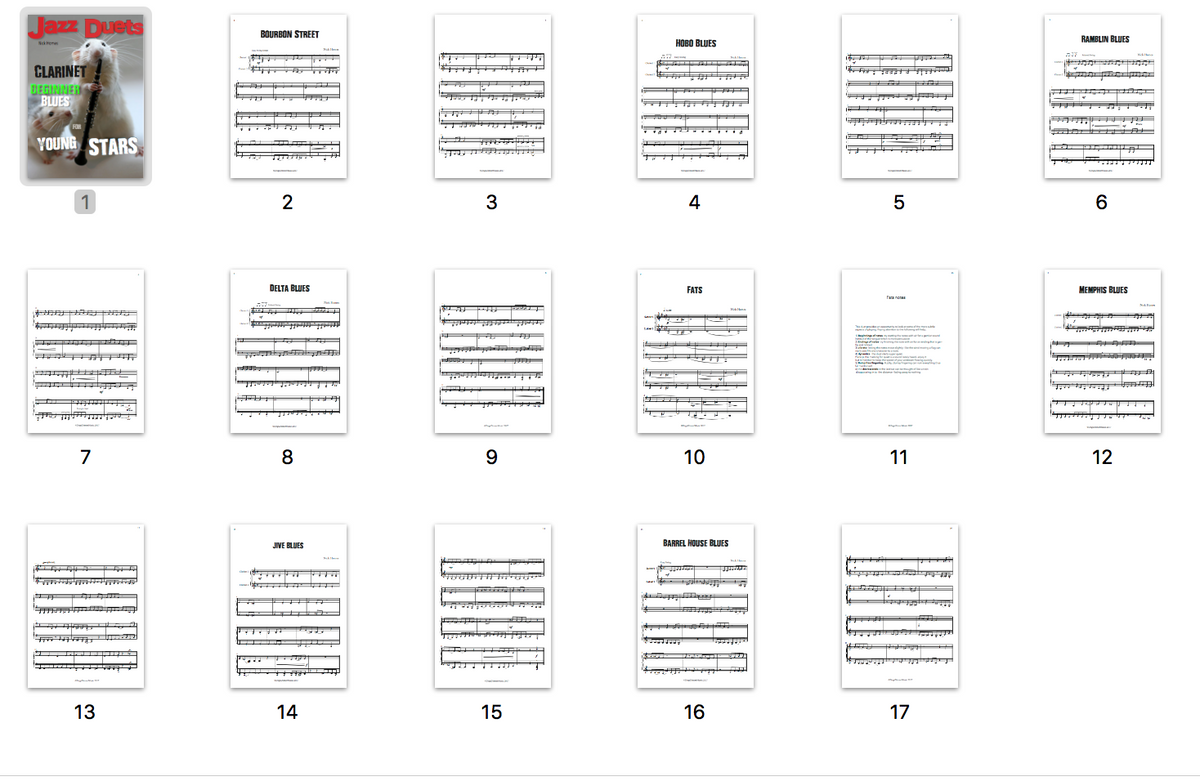 Intermediate Clarinet Jazz Duets PDF download