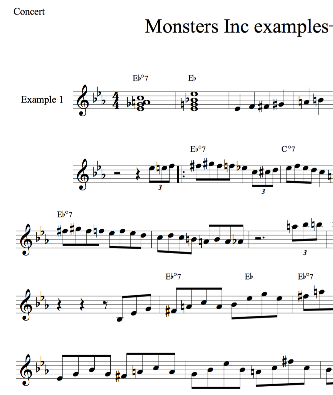Monsters In exercises-jazz duets