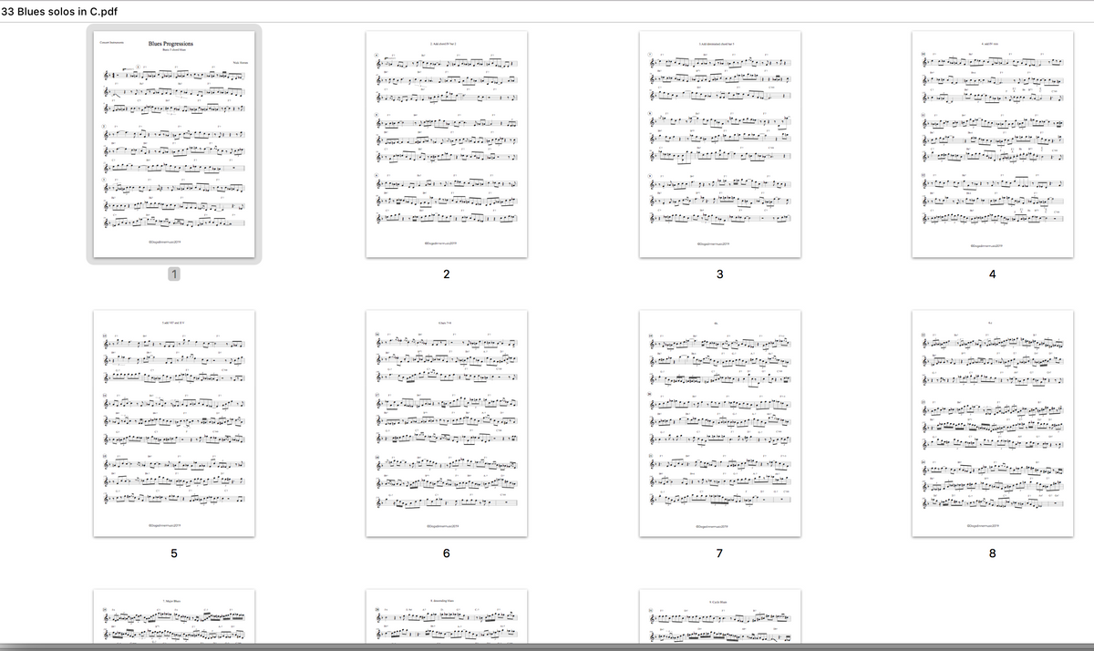10+ Essential Blues Progressions + 33 SOLOS complete Package