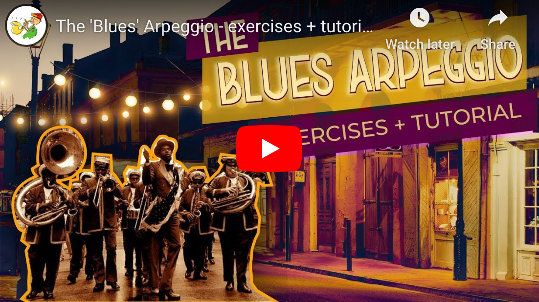 The 'Blues' Arpeggio - exercises + tutorial - Jazzduets