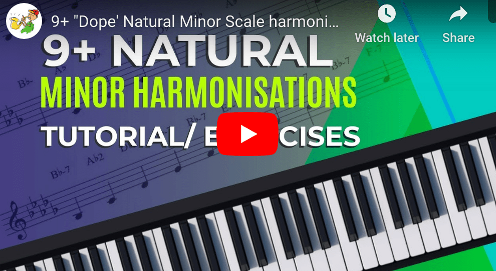 9+ "Dope' Natural Minor Scale harmonisations tutorial - Jazzduets