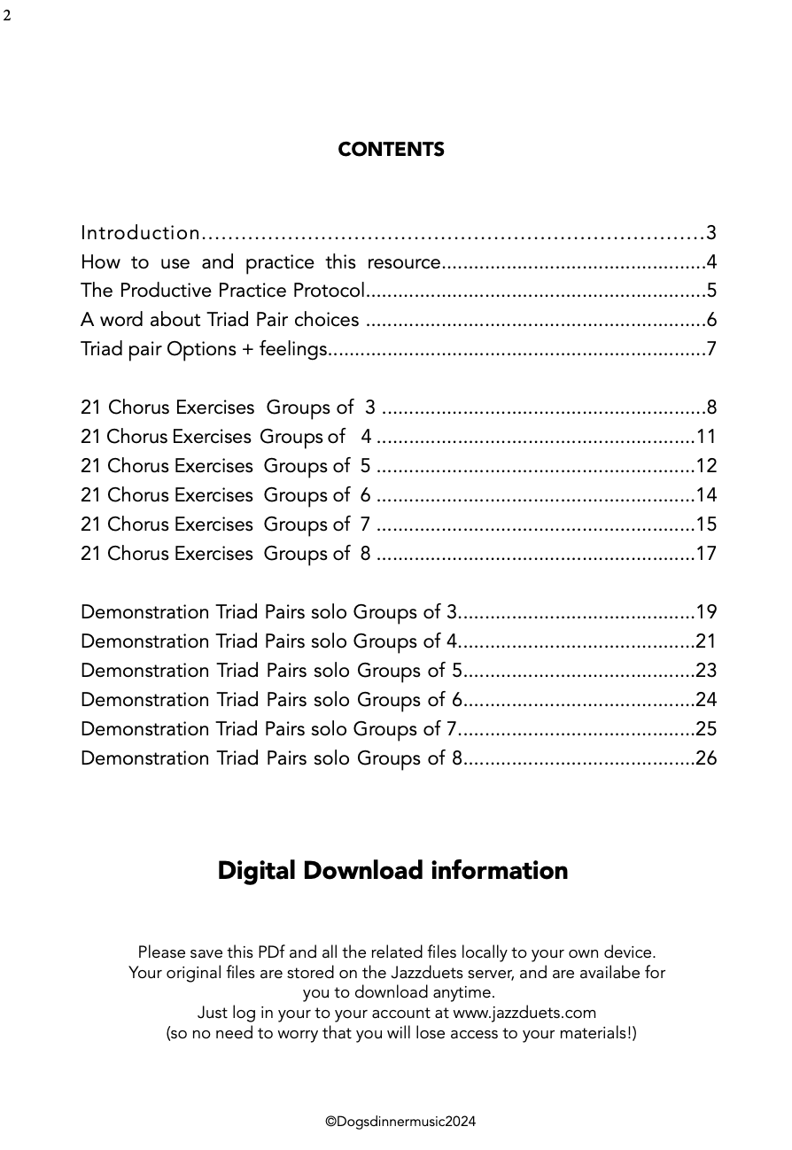 Cantaloupe Island Triad Pair exercises