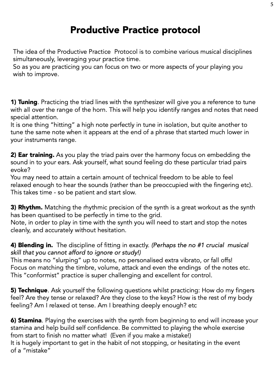 Cantaloupe Island Triad Pair exercises