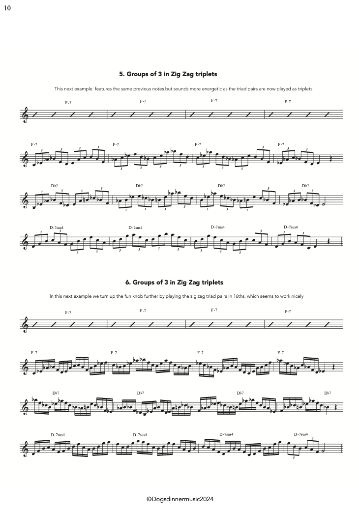 Cantaloupe Island Triad Pair exercises