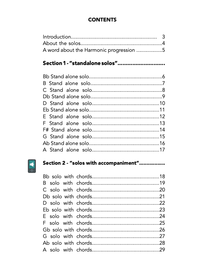 24 Rhythm Changes "Study" solos