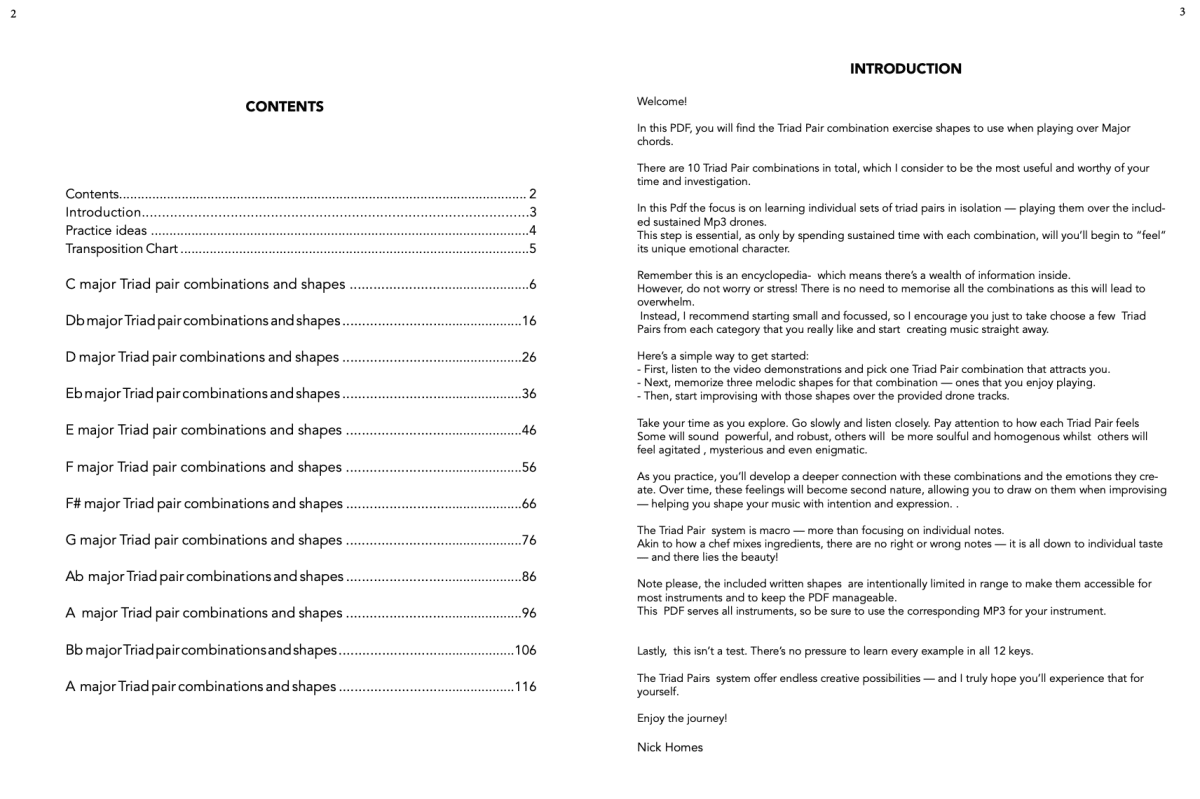 Encyclopedia of Triad Pairs - "Essentials" Version - Jazzduets