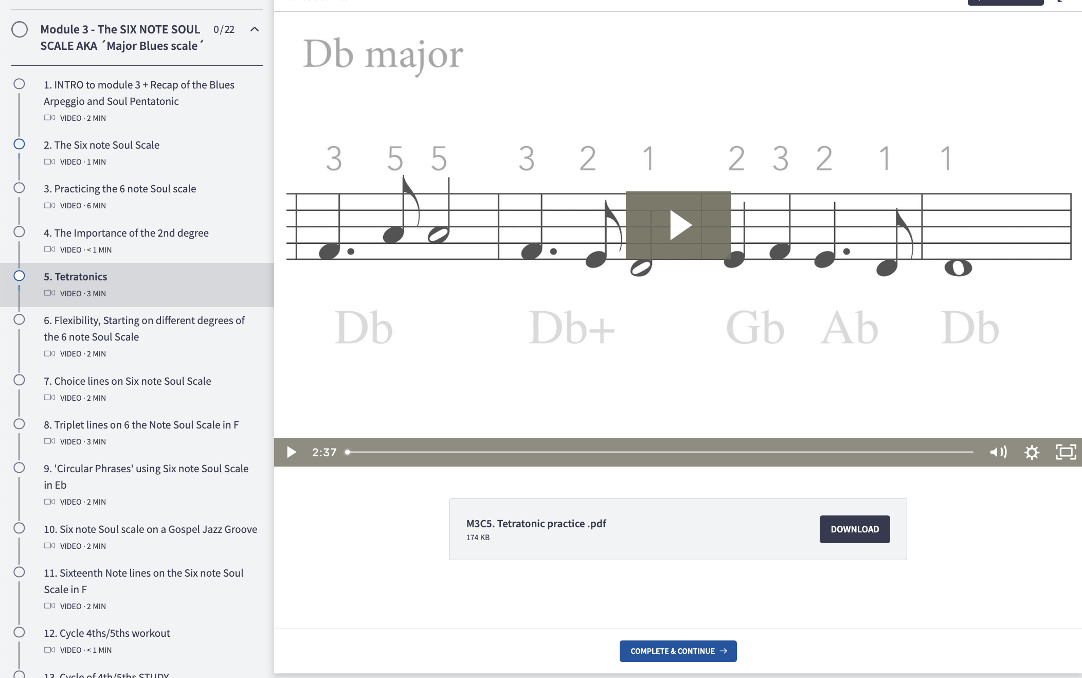 Foundational Soul Scale Jazz Improvisational Video Course