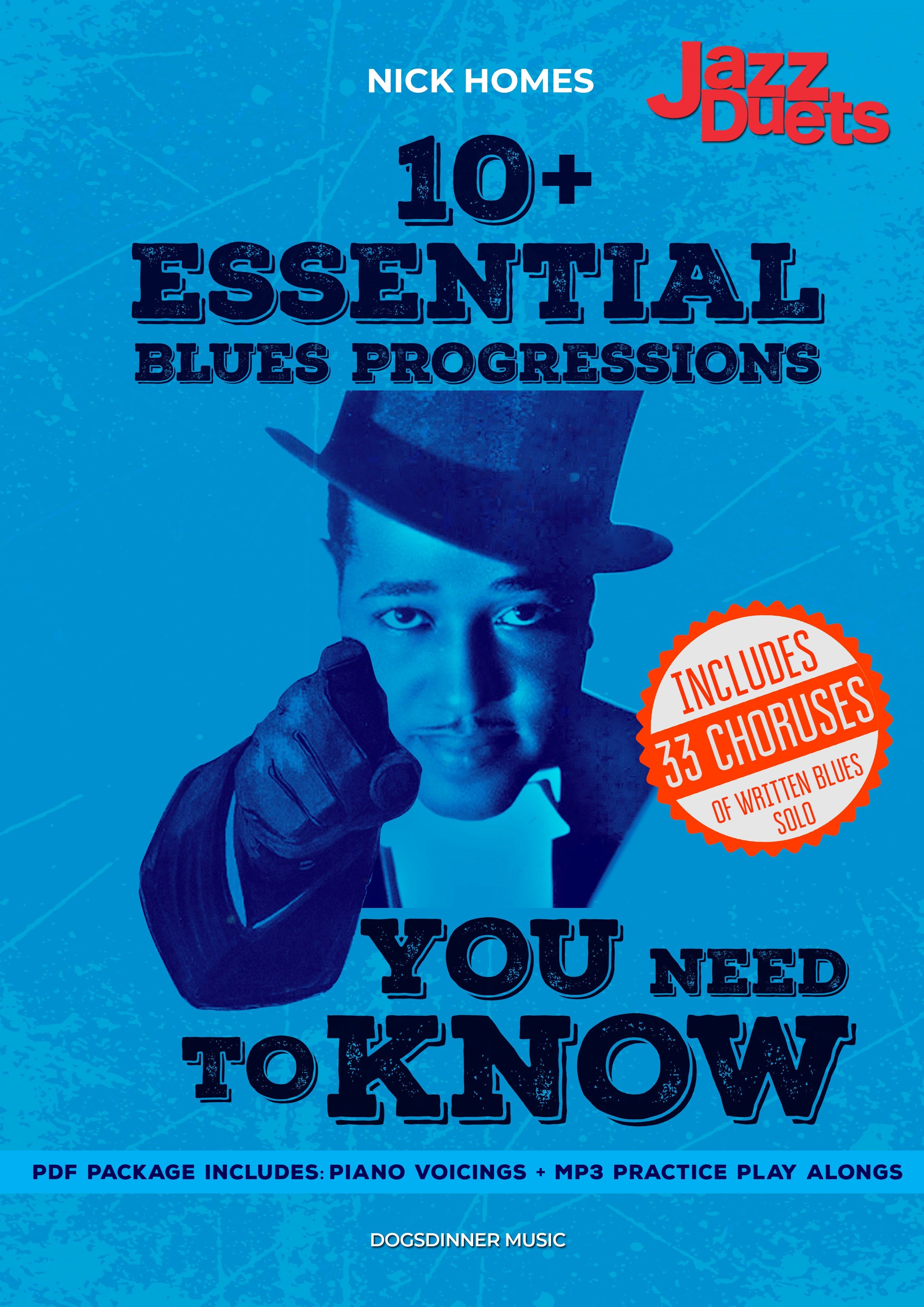 10+ Essential Blues Progressions + 33 SOLOS complete Package