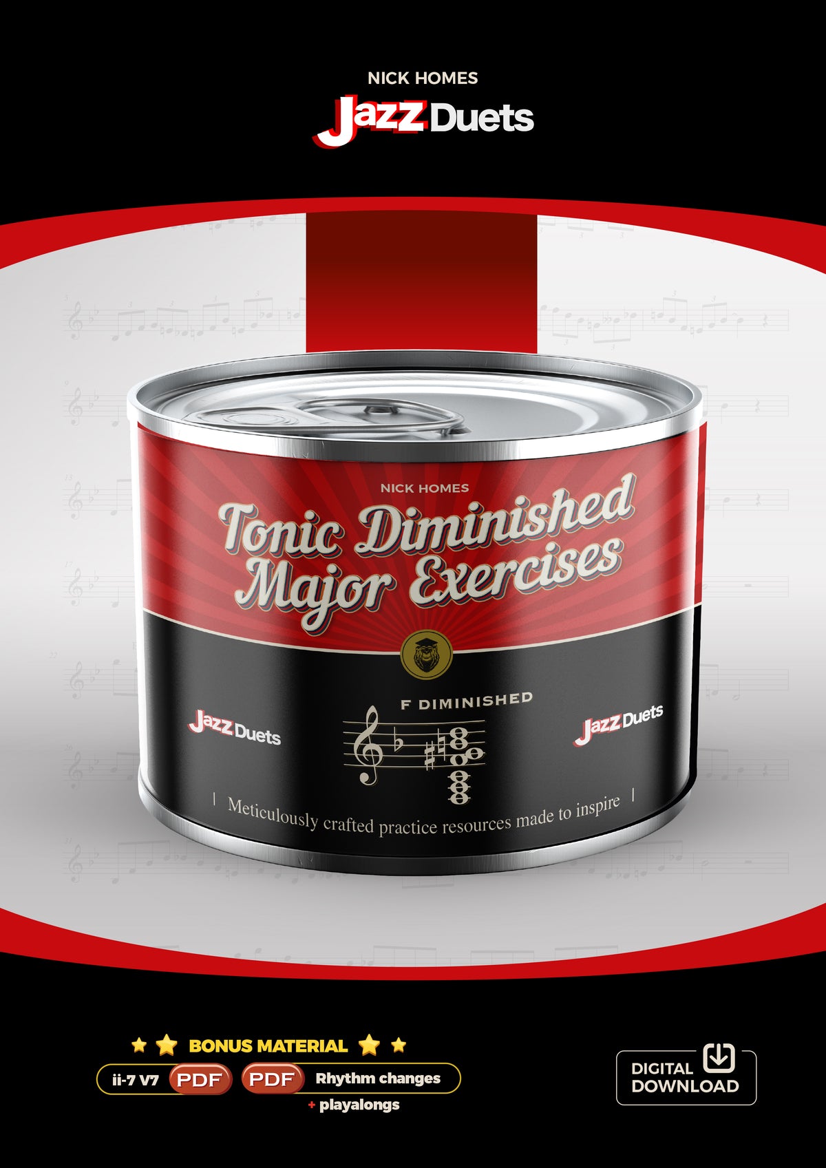Tonic Diminished Major Exercises - Digital Download