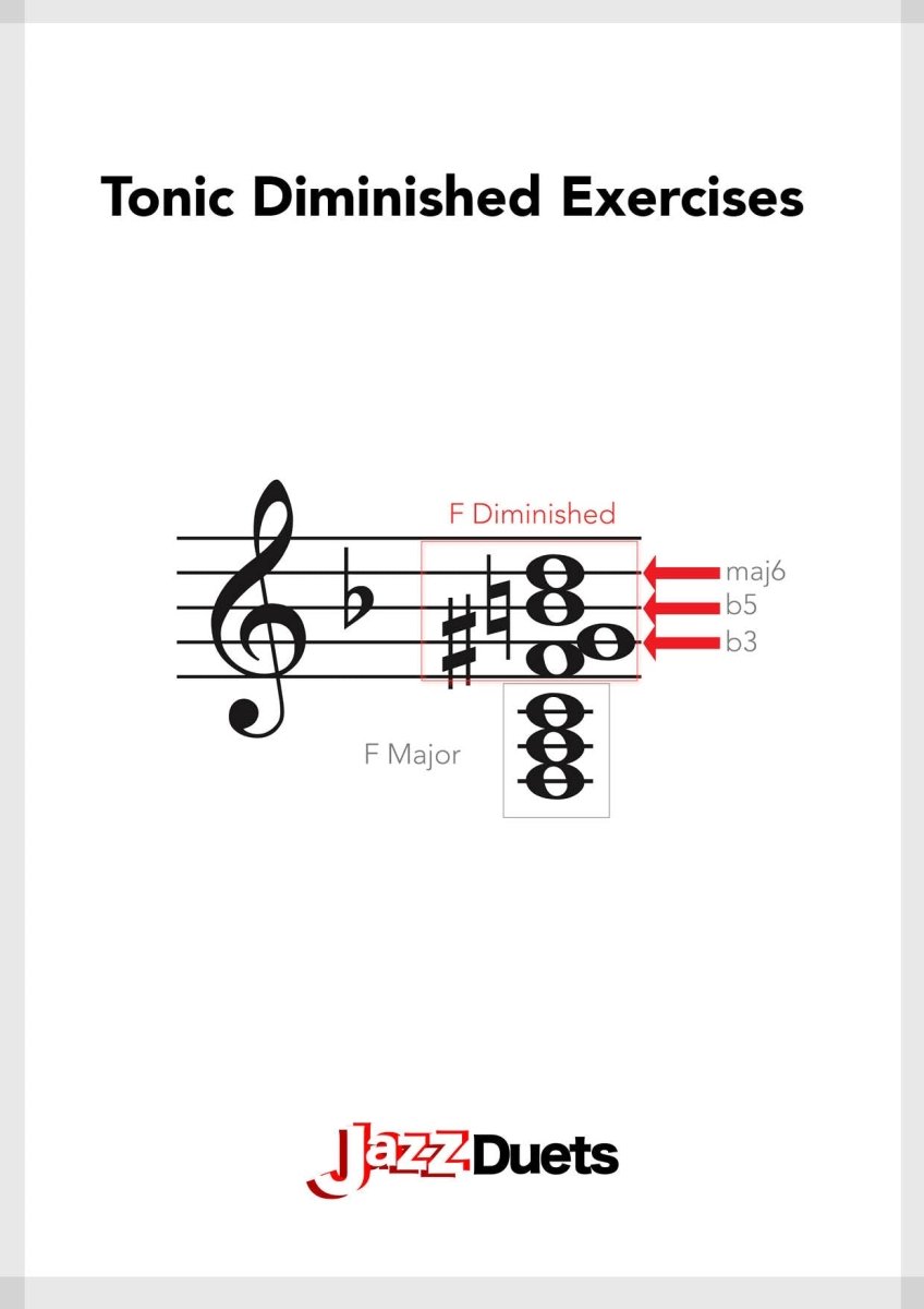 Tonic Diminished Major Exercises - Digital Download - Jazzduets