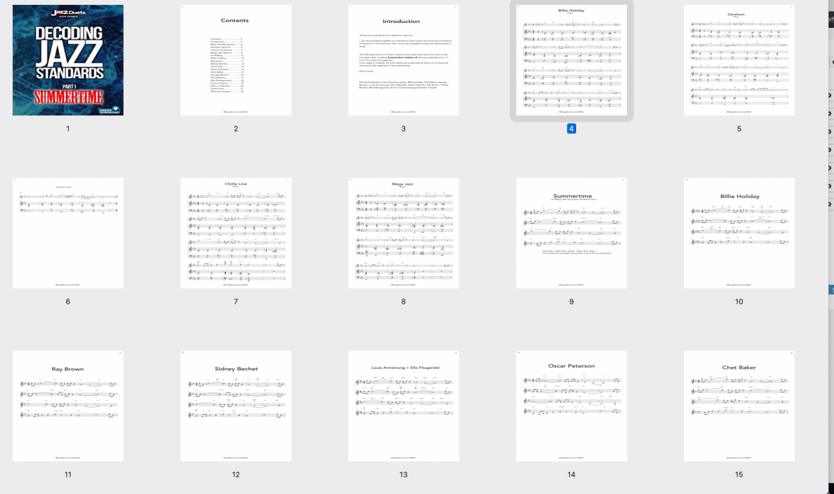 Summertime decoding Digital download - Jazzduets