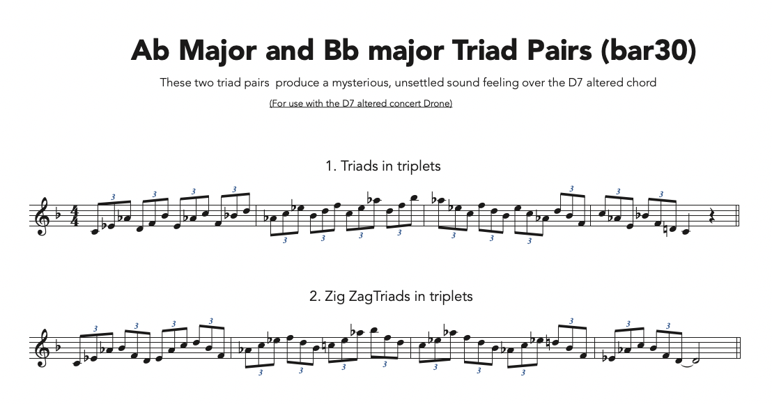 Girl from Ipanema Triad Pair exercises