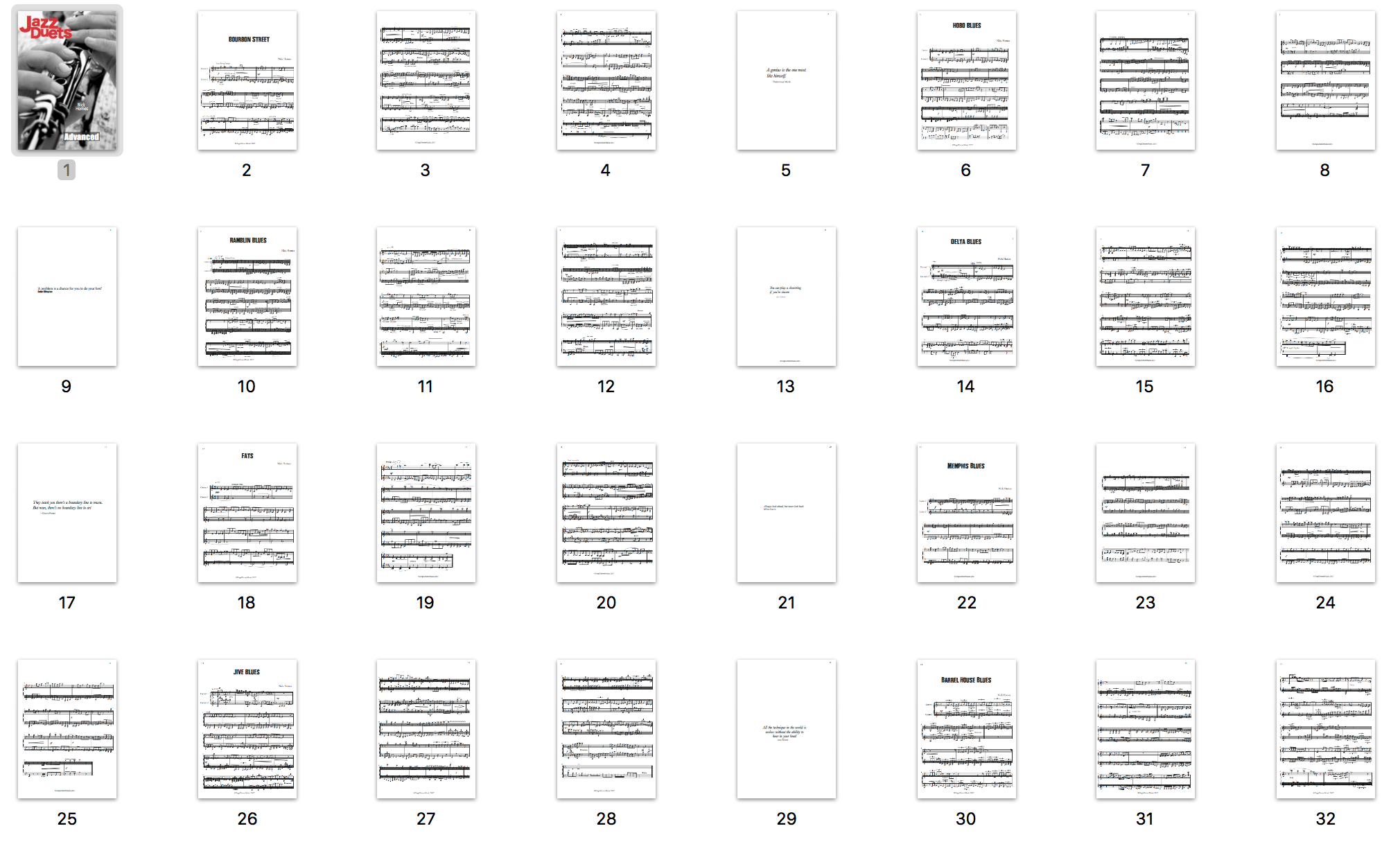 Advanced Clarinet Jazz Duets thumbnails