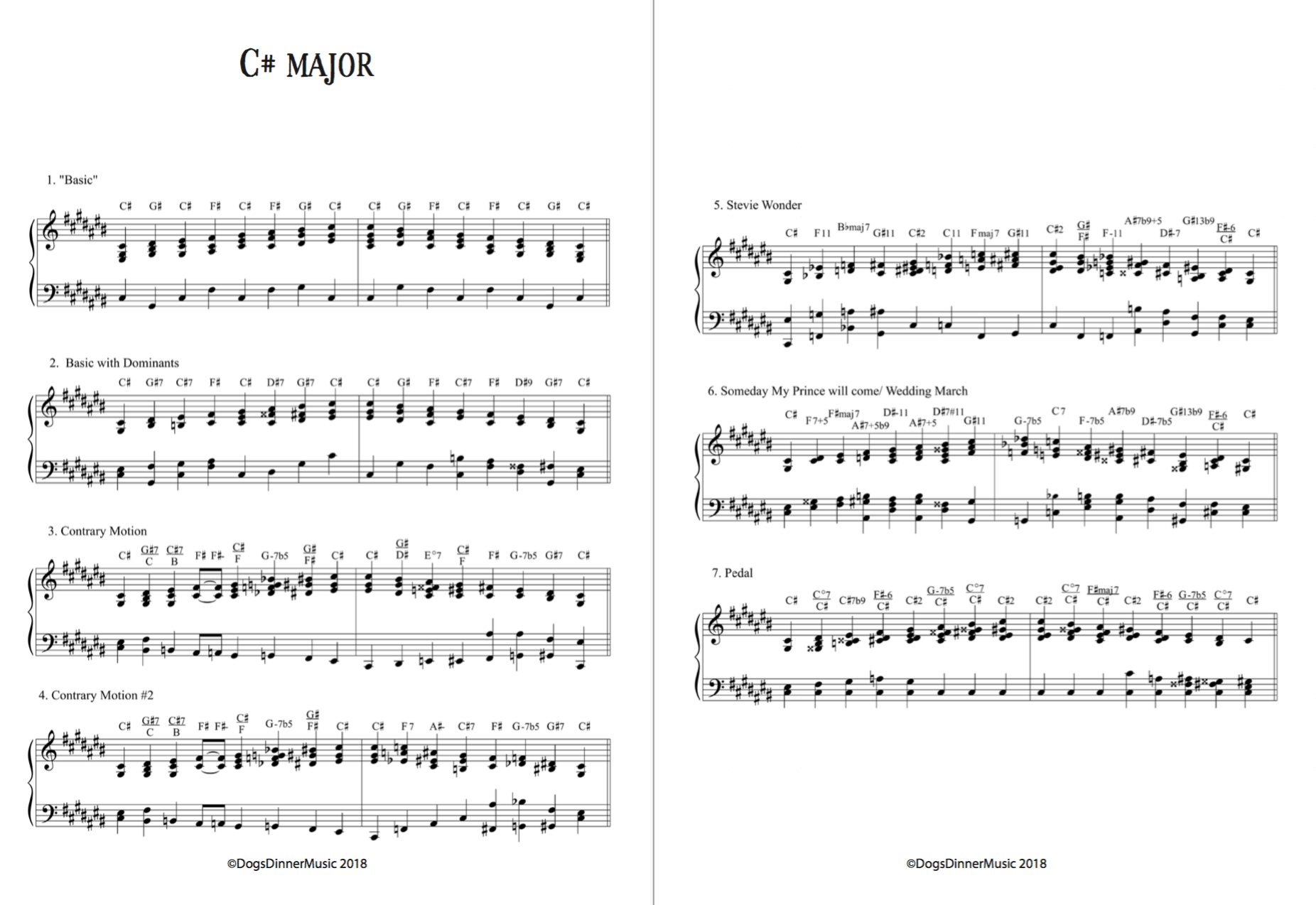 7 'Dope' Major Scale + 5 Arpeggio Harmonisations PDF