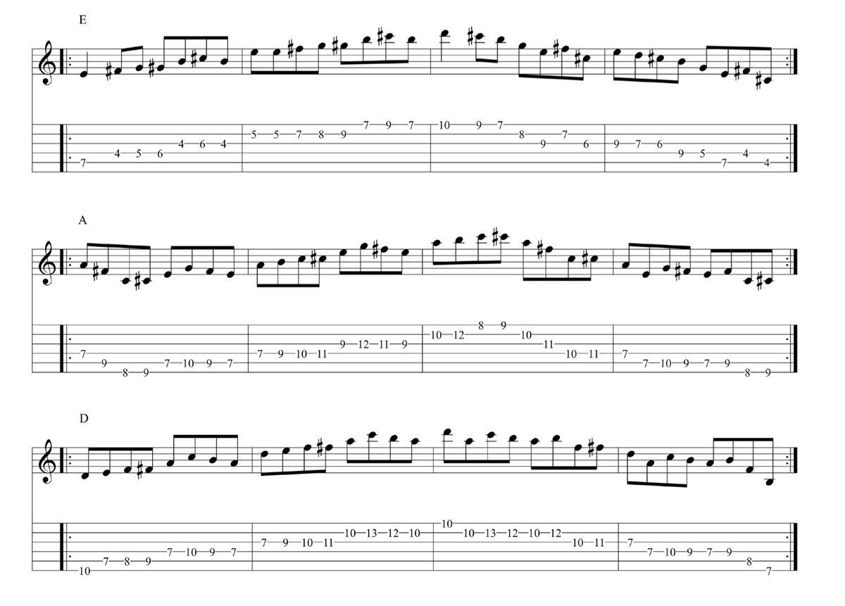 Soul Scale Exercises for Improvisation  + Tab