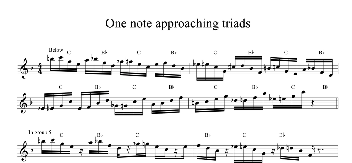 Approaching Triad Pairs - 1 note