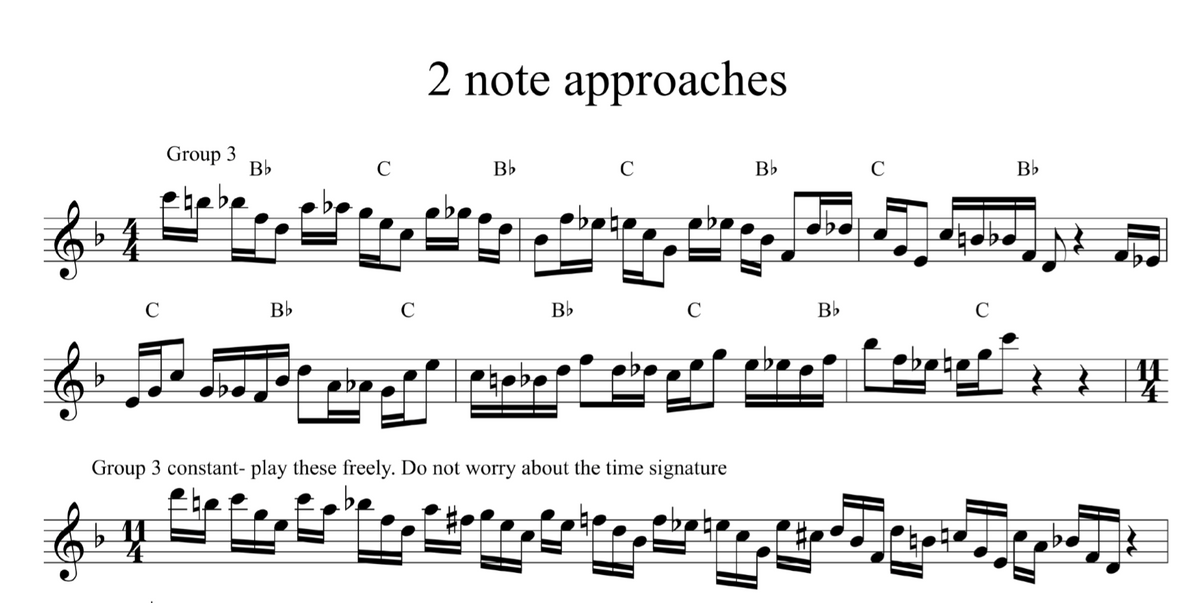Approaching Triad Pairs - 2 notes
