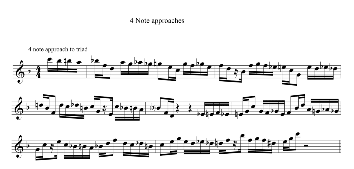 Approach Note Approach note Triad Pattern Exercises – Jazzduets