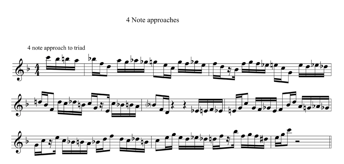 Approaching Triad Pairs - 4 notes