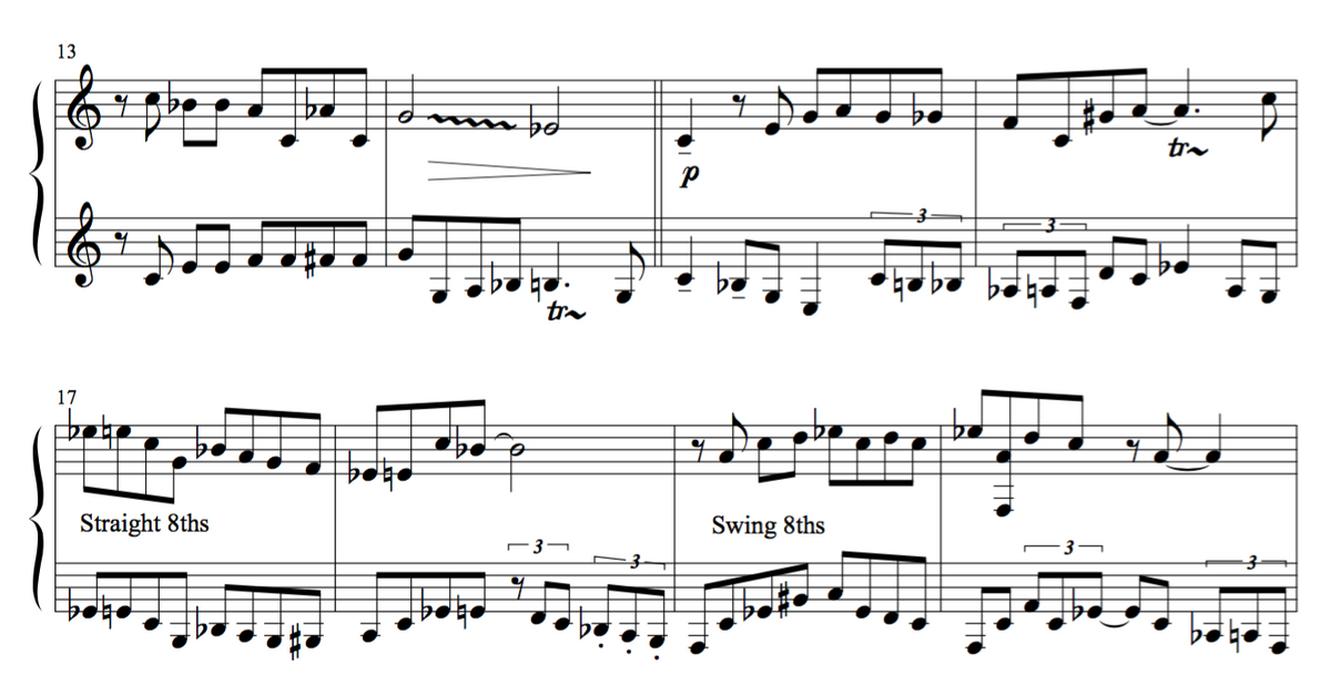 Intermediate  Jazz Clarinet Duet sample3 - Jazzduets