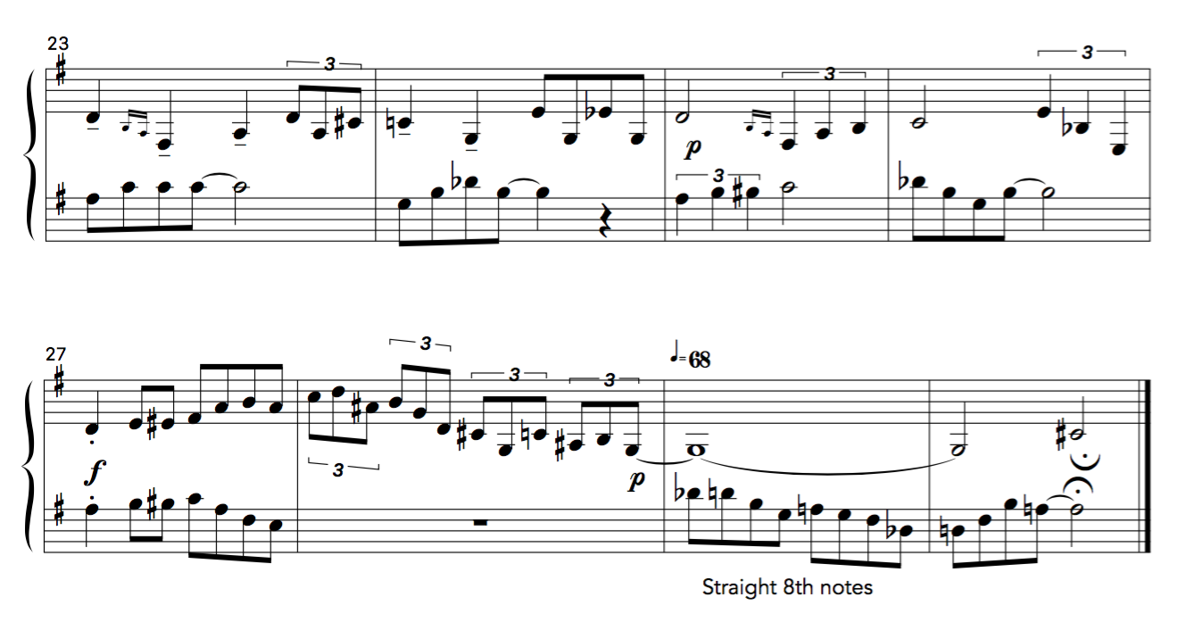 Intermediate  Jazz Clarinet Duet sample - Jazzduets