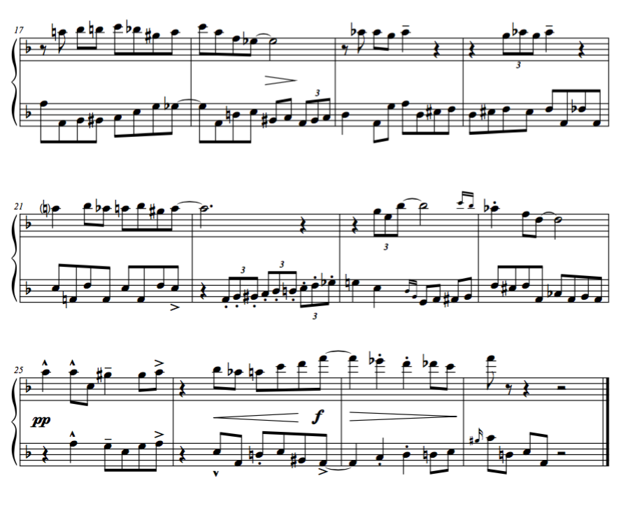 Intermediate  Jazz Saxophone Duet sample 2 - Jazzduets