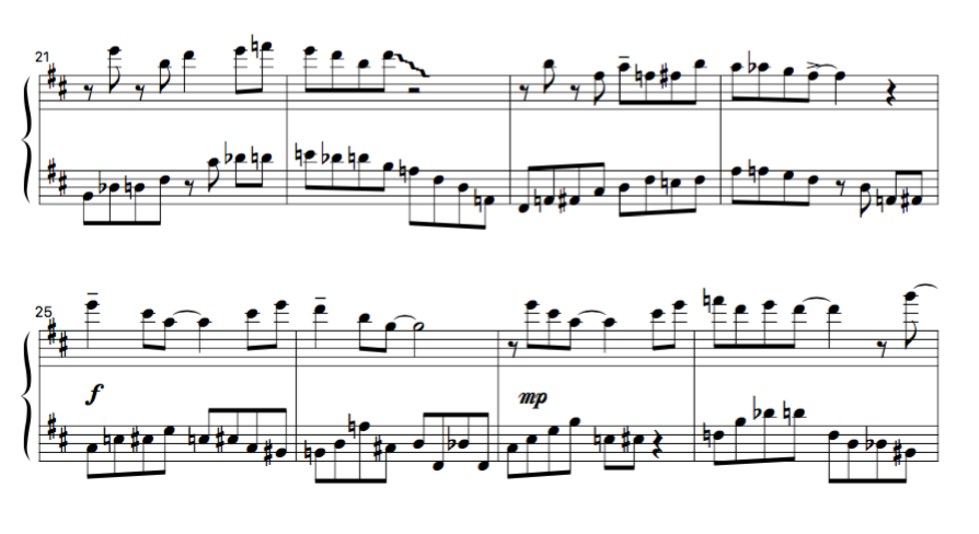 Intermediate  Jazz Saxophone Duet sample 5 - Jazzduets