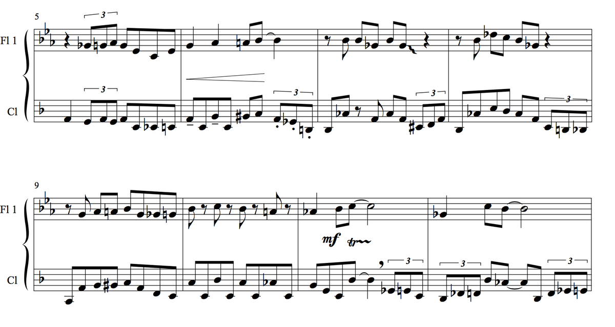 Flute + Clarinet Jazz Duets- 3