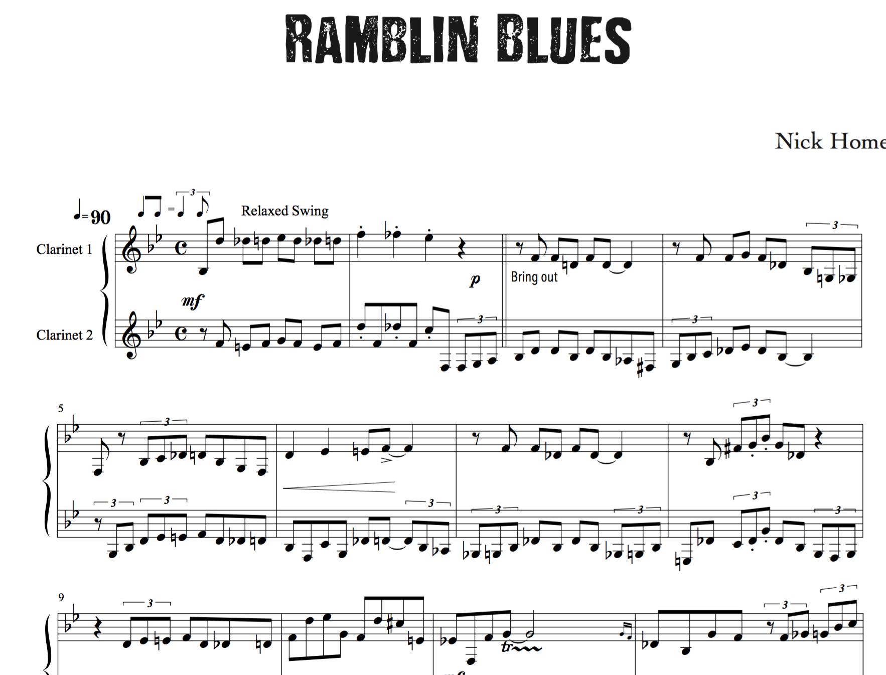 Advanced Clarinet Jazz Duets 2