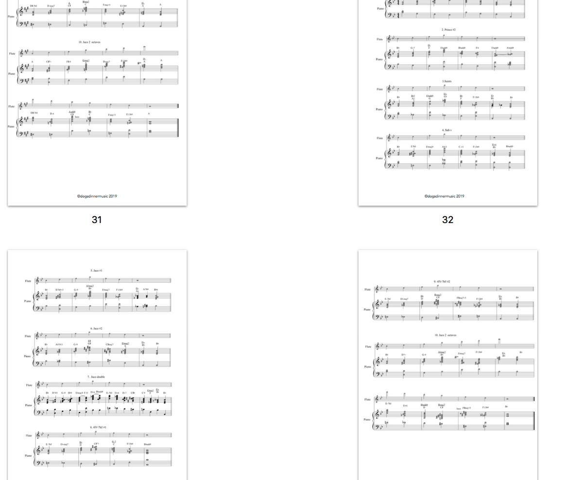 Harmonised major Arpeggios - Jazzduets examples