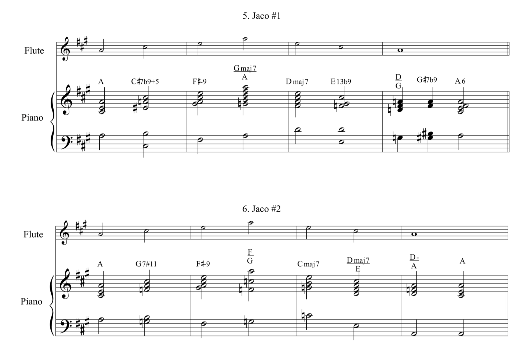 Harmonised major Arpeggios - Jazzduets ex 2