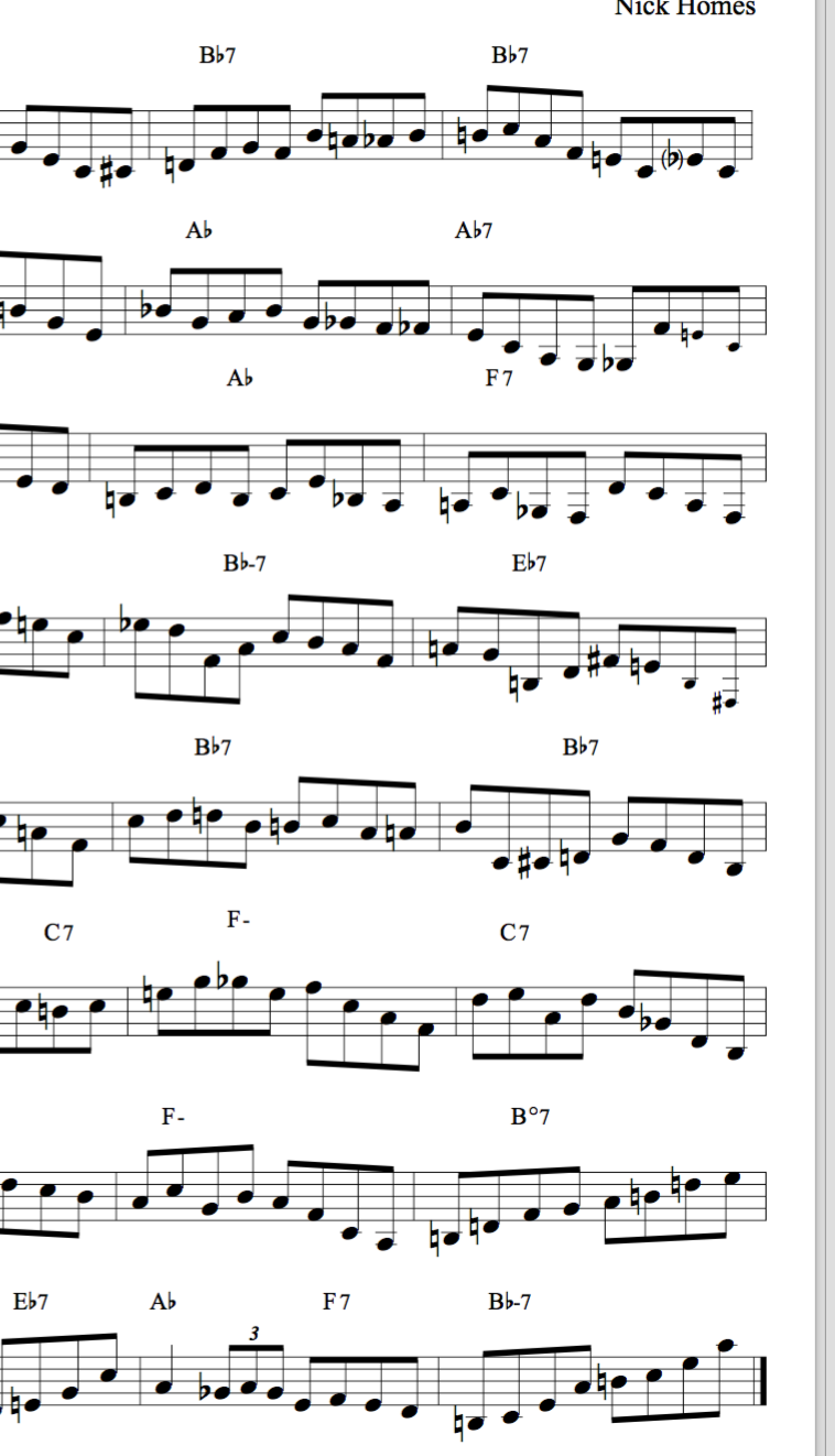 Donna Lee Solos x 3 -  PDF