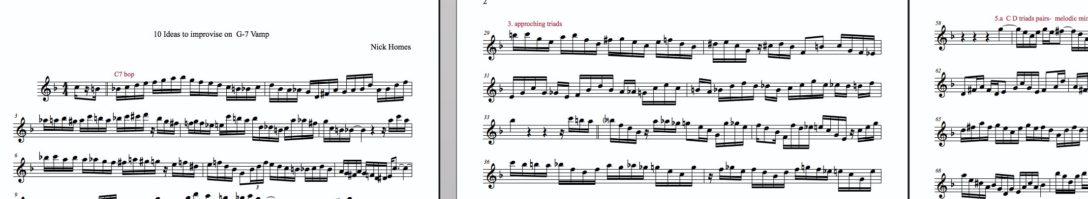 12 studies on a minor 7 vamp - digital PDF+ Mp3 backing track.