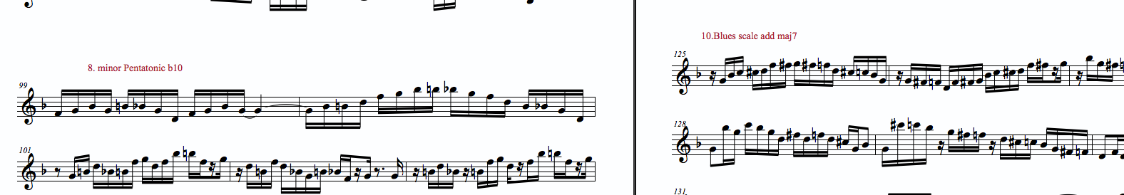 10 ideas to improvise on a minor 7th vamp-jazzduets ex1