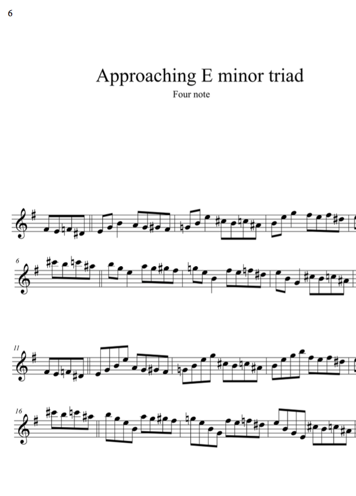 Introductory Triad Pair Approach note exercises- all instruments