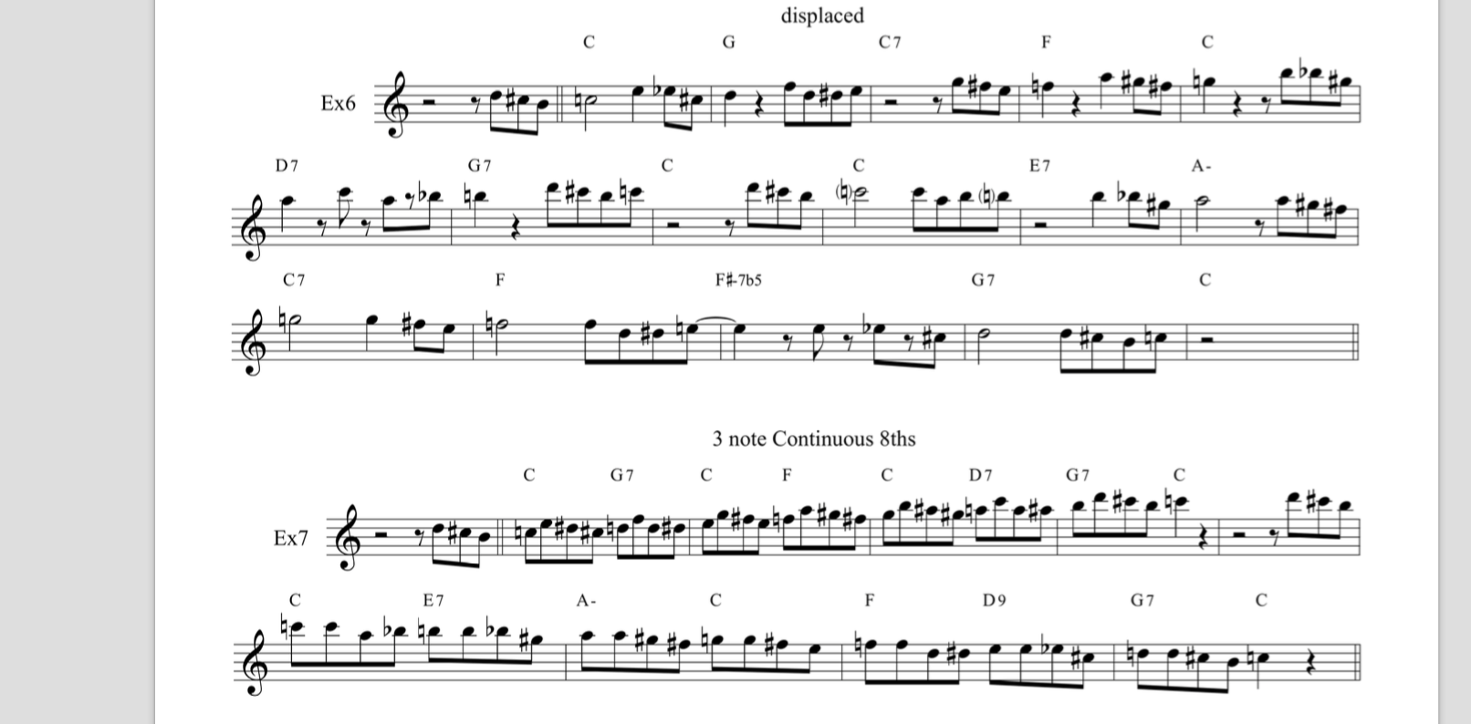 Approaching every note of the major scale-  sample jazzduets