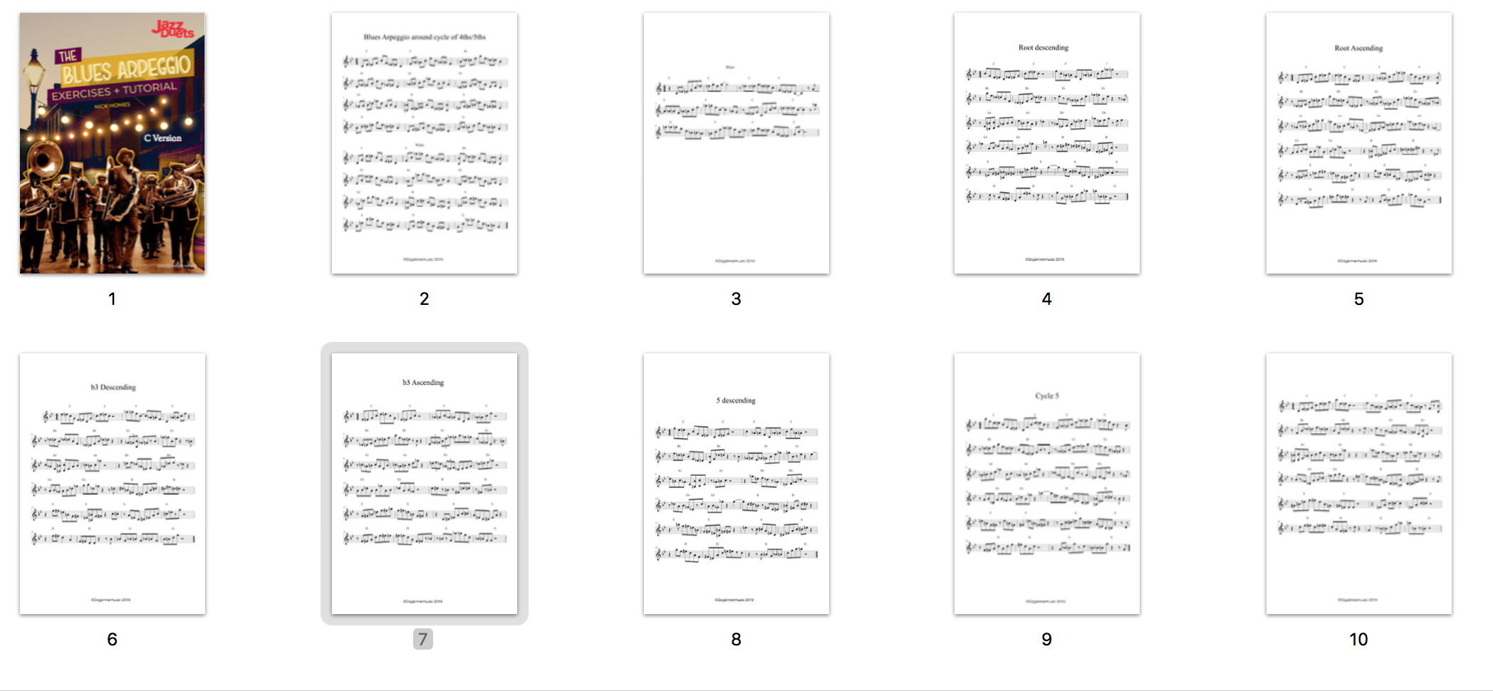 Blues arpeggio-jazz duets ex1