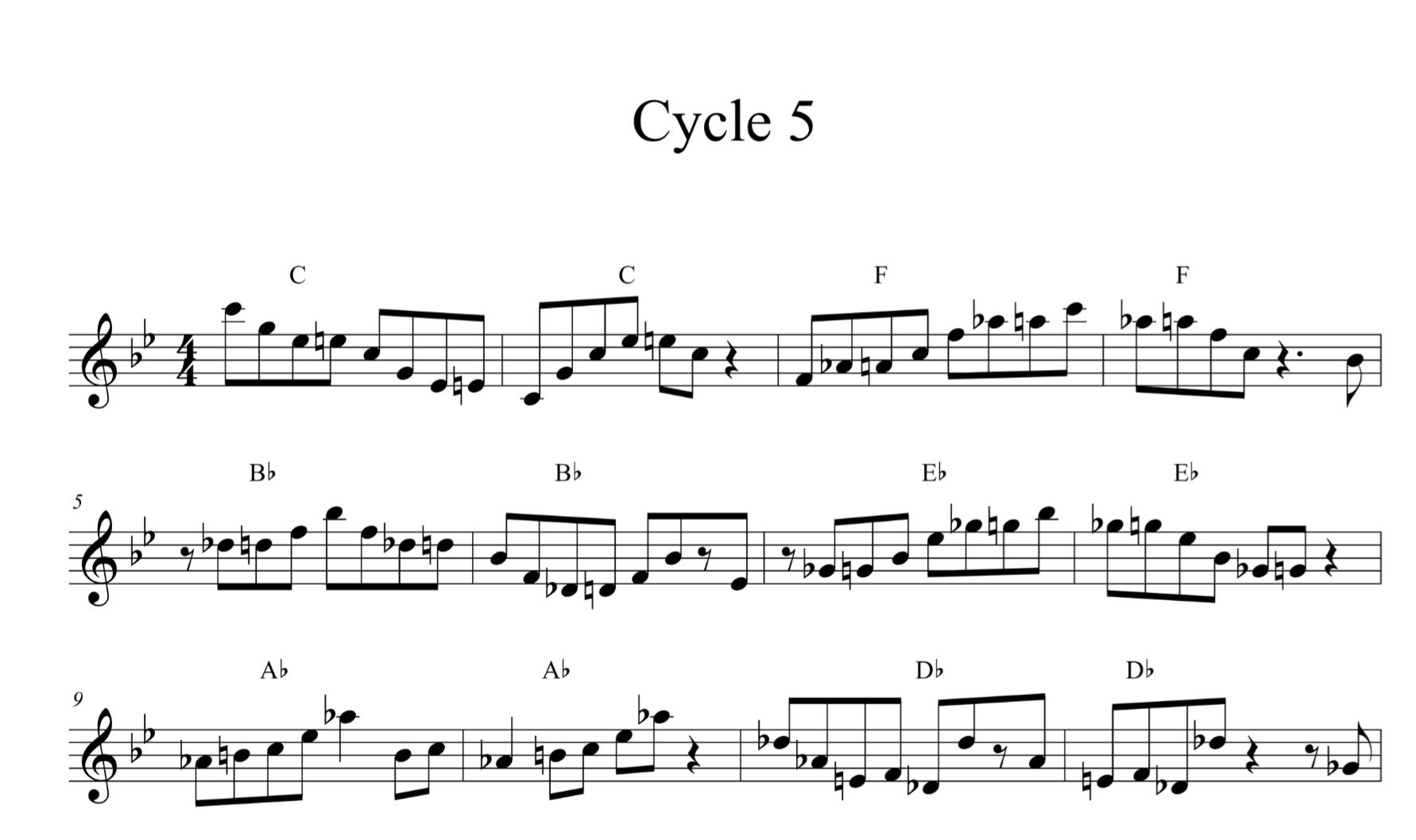 Blues arpeggio-jazz duets ex 3