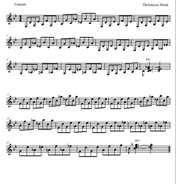 Take A Walk Blues  Tune analysis- Michael Brecker