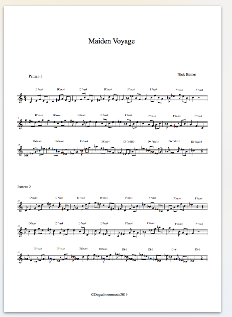 Rhythmic Improvisation exercises with Triad Pairs (Maiden Voyage)
