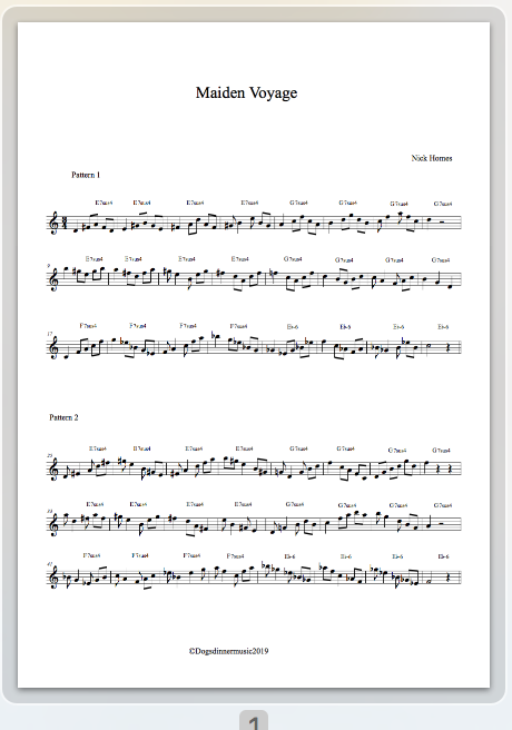 Rhythmic Improvisation exercises with Triad Pairs (Maiden Voyage)