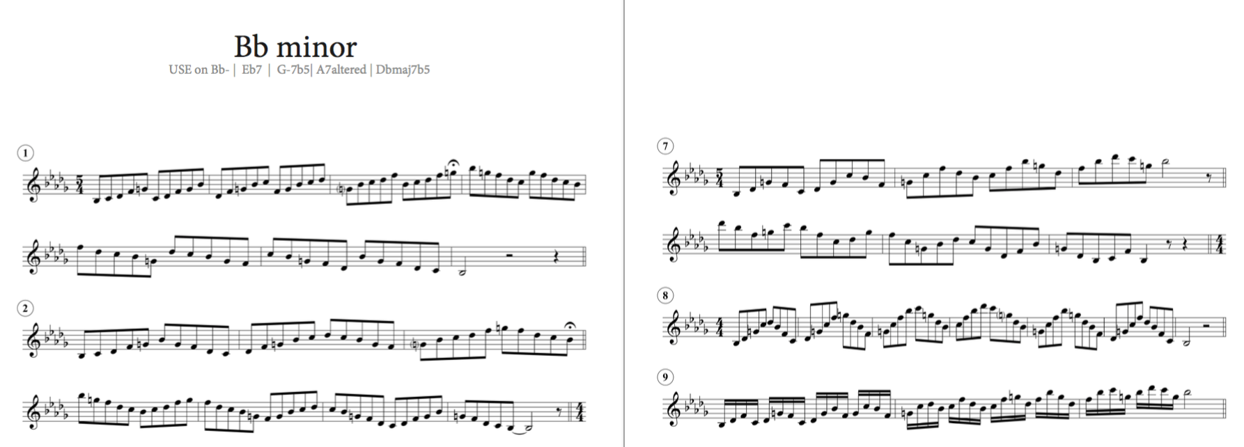 John Coltrane Pentatonic- exercises/theory digital download.
