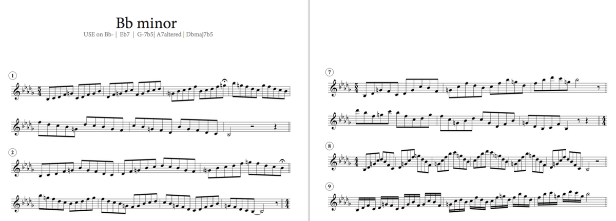 John Coltrane Pentatonic- exercises/theory digital download.