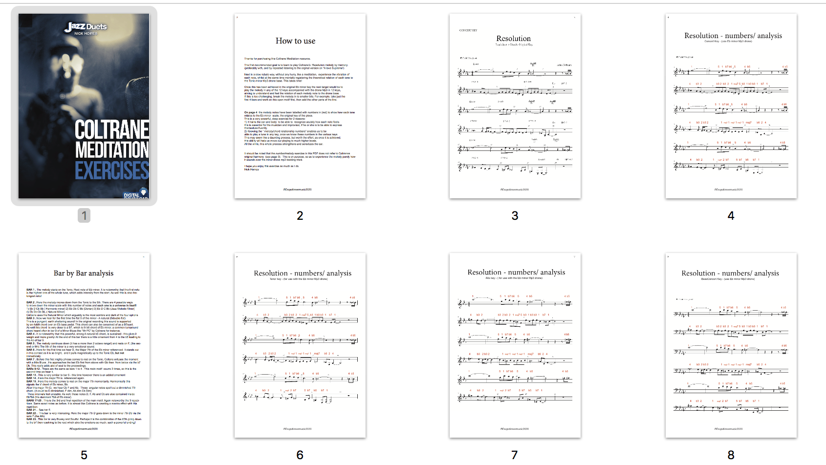 Coltrane "Meditation" exercise