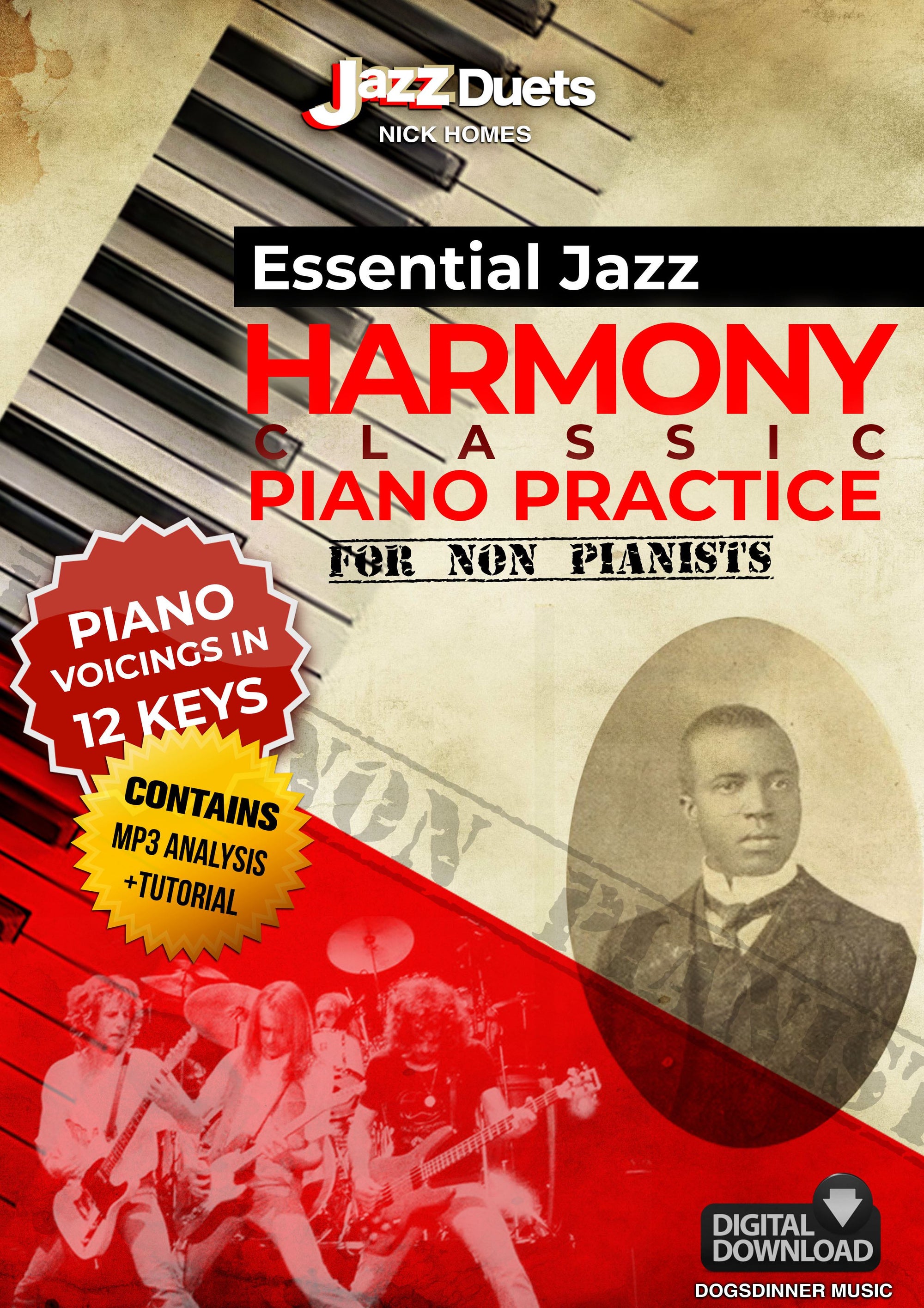 Essential Jazz  Harmony 12 key Piano practice